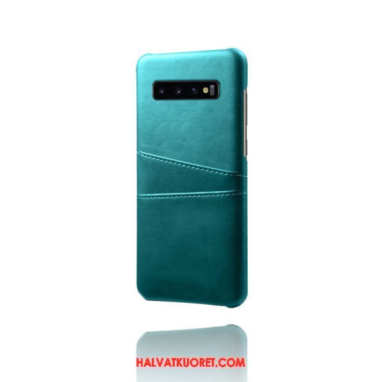 Samsung Galaxy S10 Kuoret Sininen Nahkakotelo, Samsung Galaxy S10 Kuori Suojaus Kortti