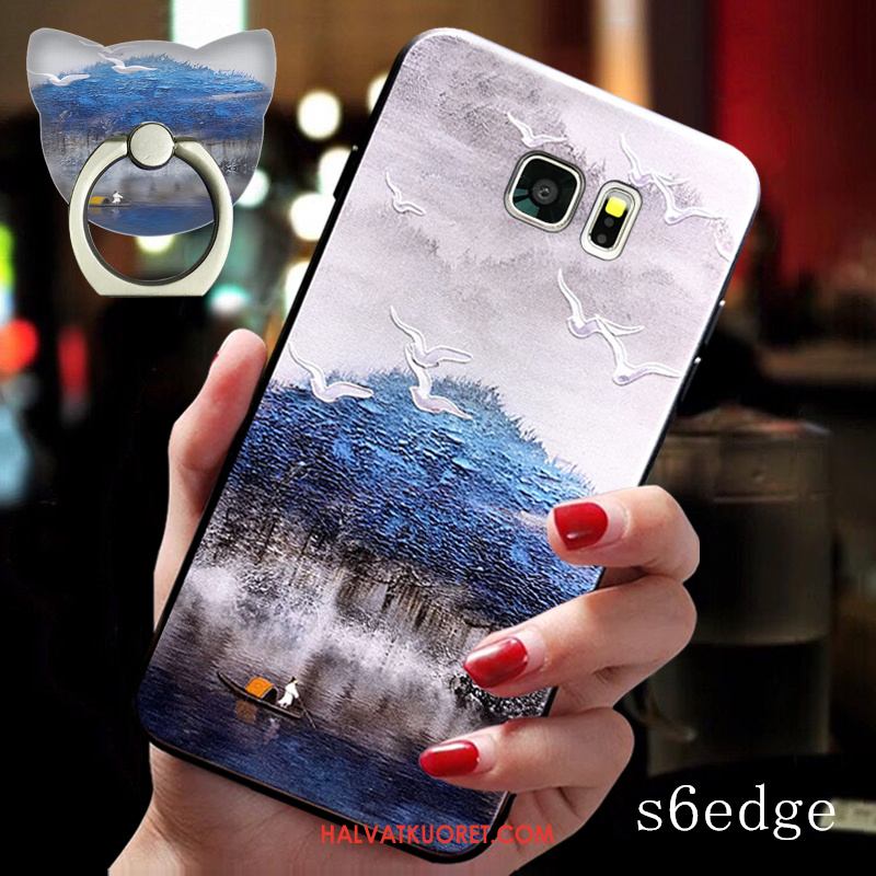 Samsung Galaxy S6 Edge Kuoret Kohokuviointi Silikoni Kotelo, Samsung Galaxy S6 Edge Kuori Pehmeä Neste Puhelimen