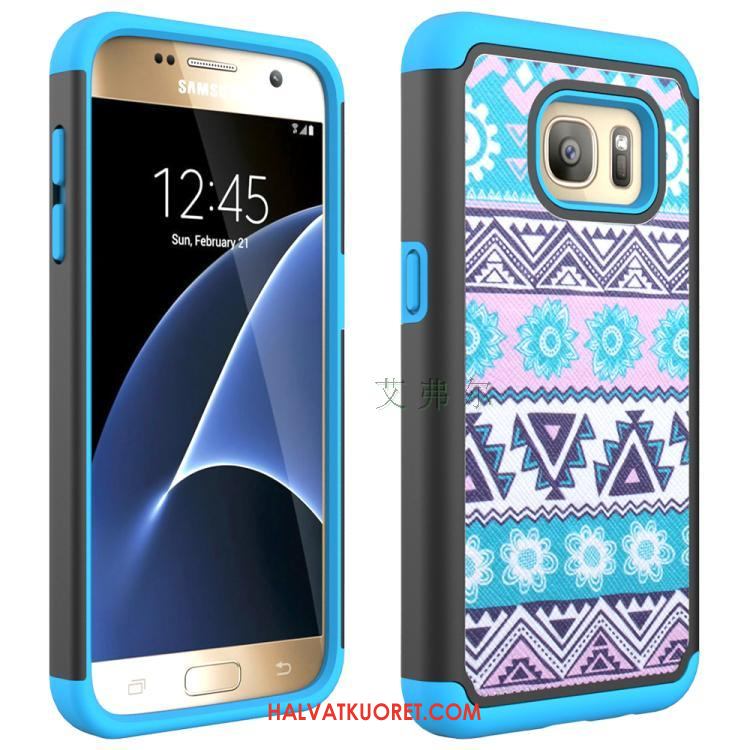 Samsung Galaxy S7 Kuoret Sininen Silikoni Murtumaton, Samsung Galaxy S7 Kuori Maalaus Kotelo