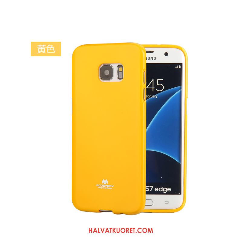 Samsung Galaxy S7 Kuoret Suojaus Silikoni Murtumaton, Samsung Galaxy S7 Kuori Keltainen Kotelo