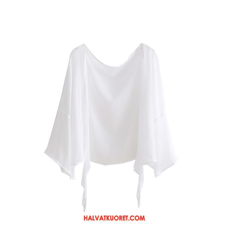 Uv Vaatteet Naisten Huivi Vintage Paita, Uv Vaatteet Lyhyt Epäsäännöllinen Weiß