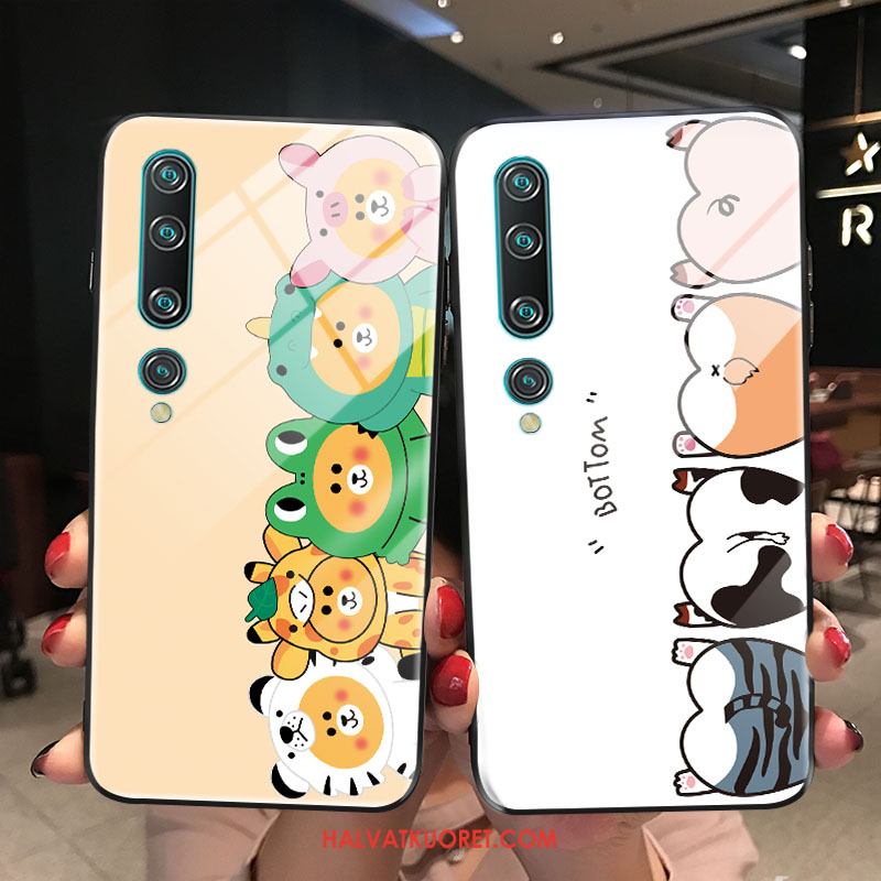 Xiaomi Mi 10 Kuoret Tila Sarjakuva Kotelo, Xiaomi Mi 10 Kuori Lasi Bear Beige