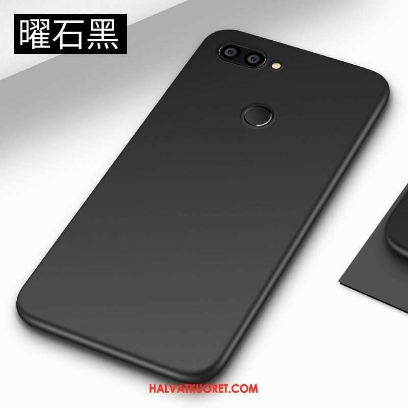 Xiaomi Mi 8 Lite Kuoret All Inclusive Liukumaton, Xiaomi Mi 8 Lite Kuori Musta Pesty Suede Beige