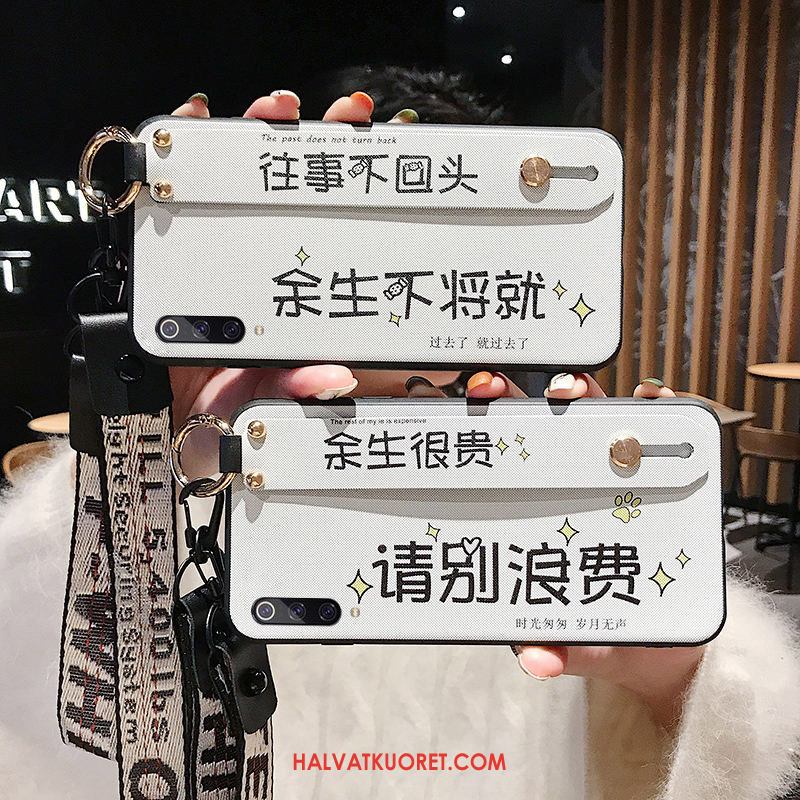 Xiaomi Mi 9 Kuoret Tuki Ripustettavat Koristeet Valkoinen, Xiaomi Mi 9 Kuori Pesty Suede Pehmeä Neste Beige
