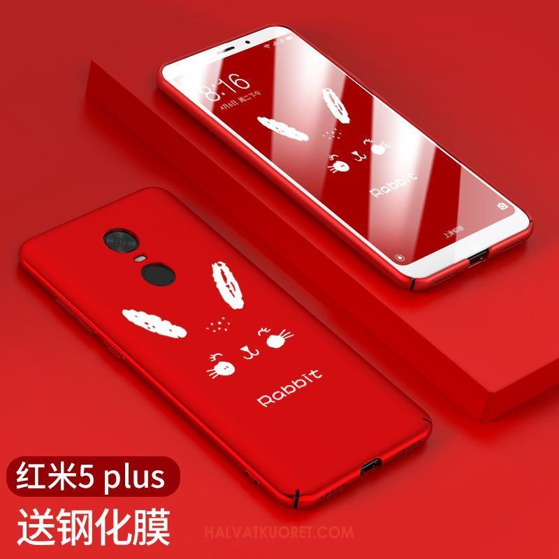 Xiaomi Redmi 5 Plus Kuoret Kova Punainen Sarjakuva, Xiaomi Redmi 5 Plus Kuori Persoonallisuus Luova Beige