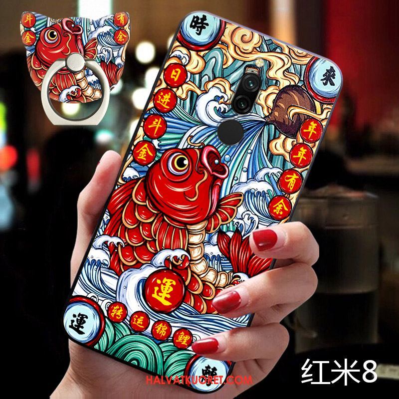 Xiaomi Redmi 8 Kuoret Tide-brändi Punainen Pieni, Xiaomi Redmi 8 Kuori Net Red Beige