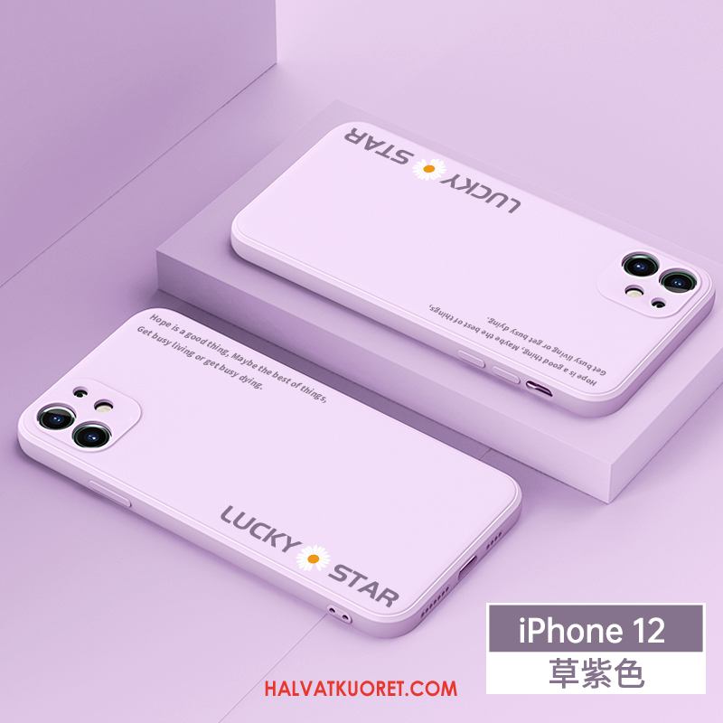 iPhone 12 Kuoret Persoonallisuus Violetti Suojaus, iPhone 12 Kuori Pehmeä Neste Murtumaton