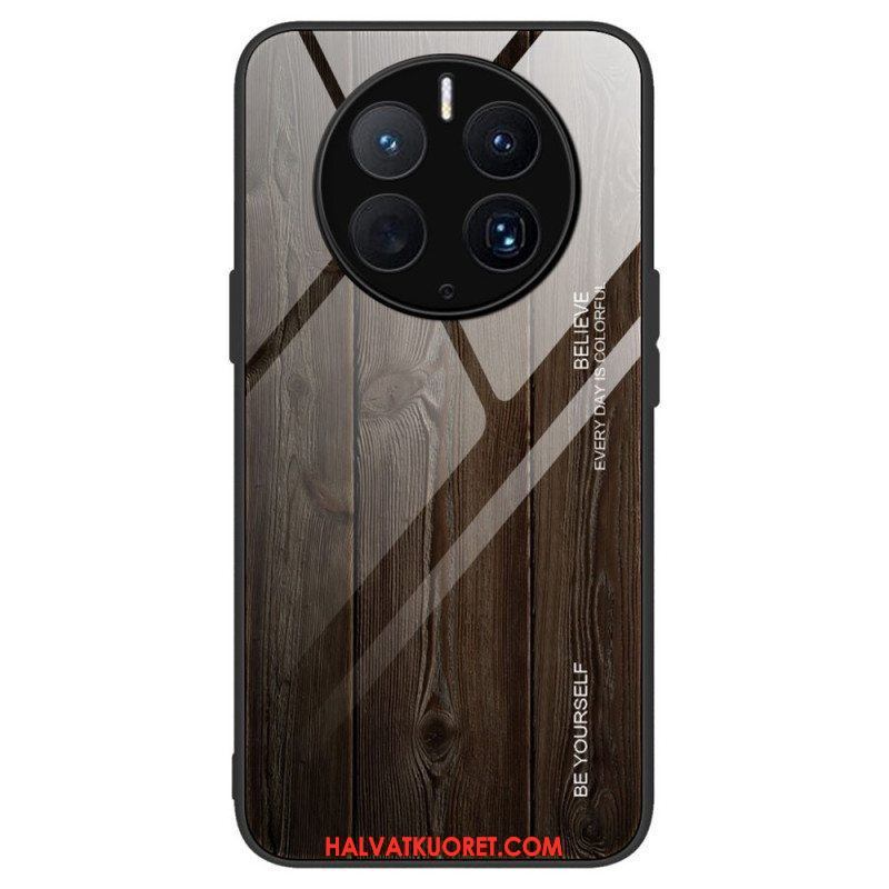 Case Huawei Mate 50 Pro Wood Design Karkaistu Lasi