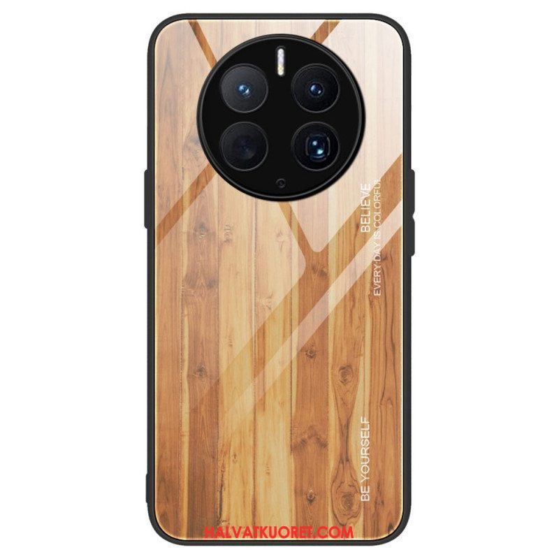 Case Huawei Mate 50 Pro Wood Design Karkaistu Lasi