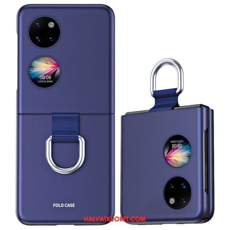 Case Huawei P50 Pocket Skin-touch Renkaalla