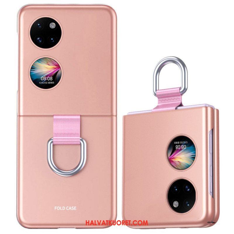 Case Huawei P50 Pocket Skin-touch Renkaalla