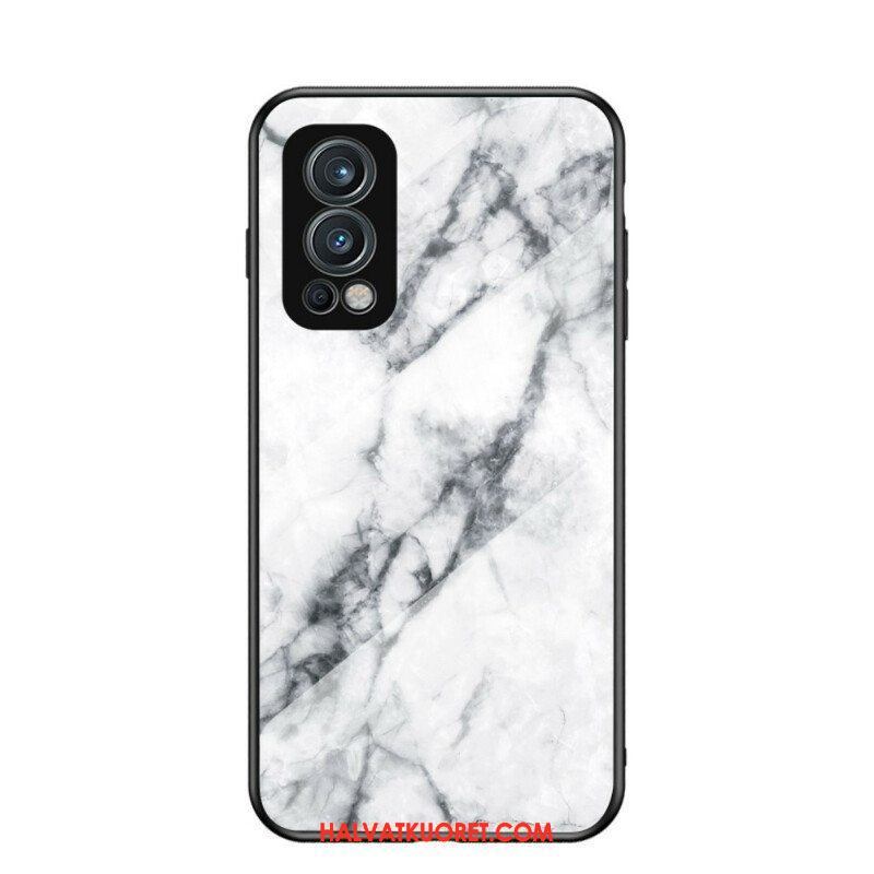 Case OnePlus Nord 2 5G Marmorivärit Karkaistu Lasi