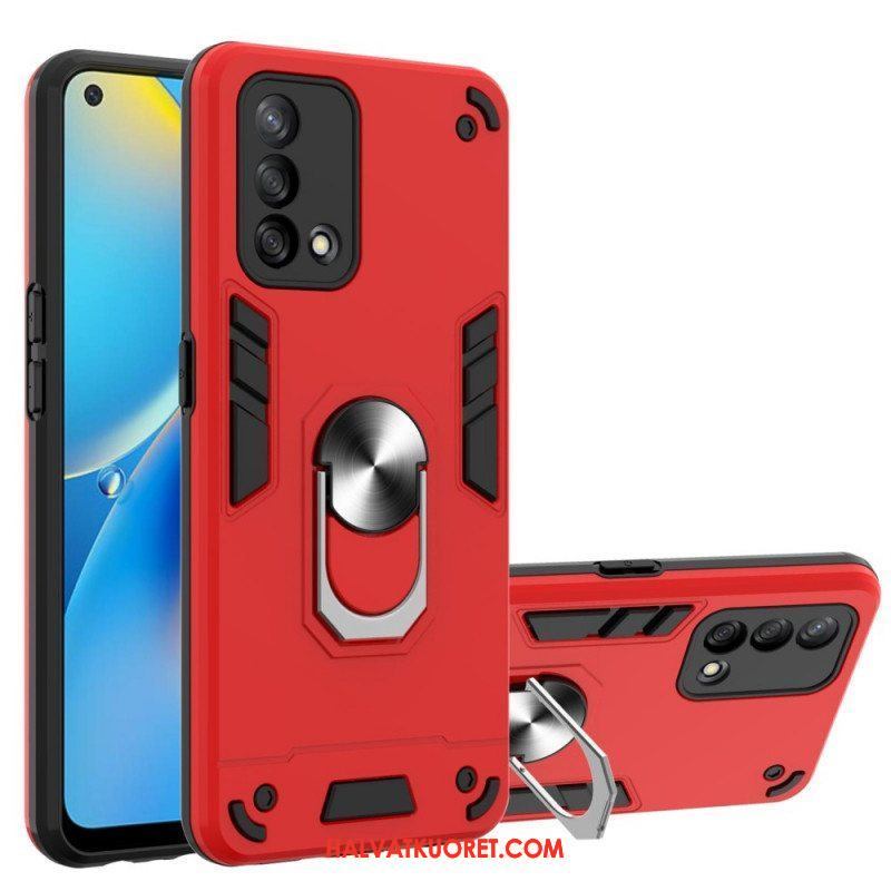 Case Oppo A74 4G Irrotettava Rengastuki Metallia