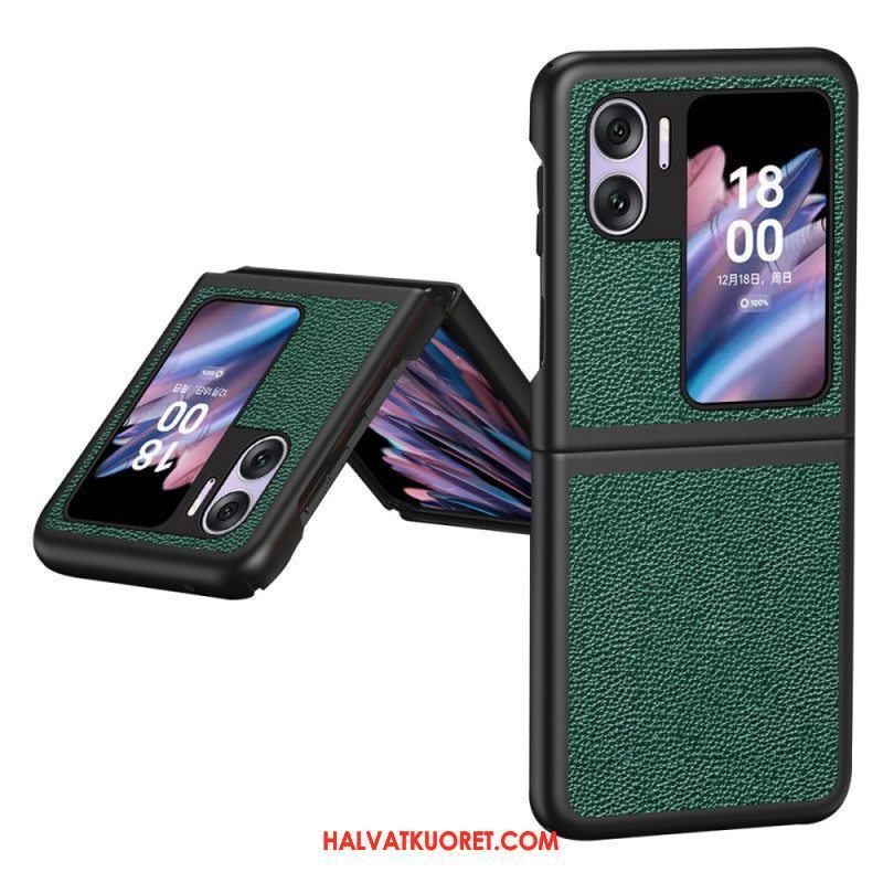 Case Oppo Find N2 Flip Kotelot Flip Litsi Tekonahkaa