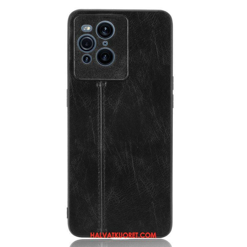 Case Oppo Find X3 Pro Couture-nahkaefekti