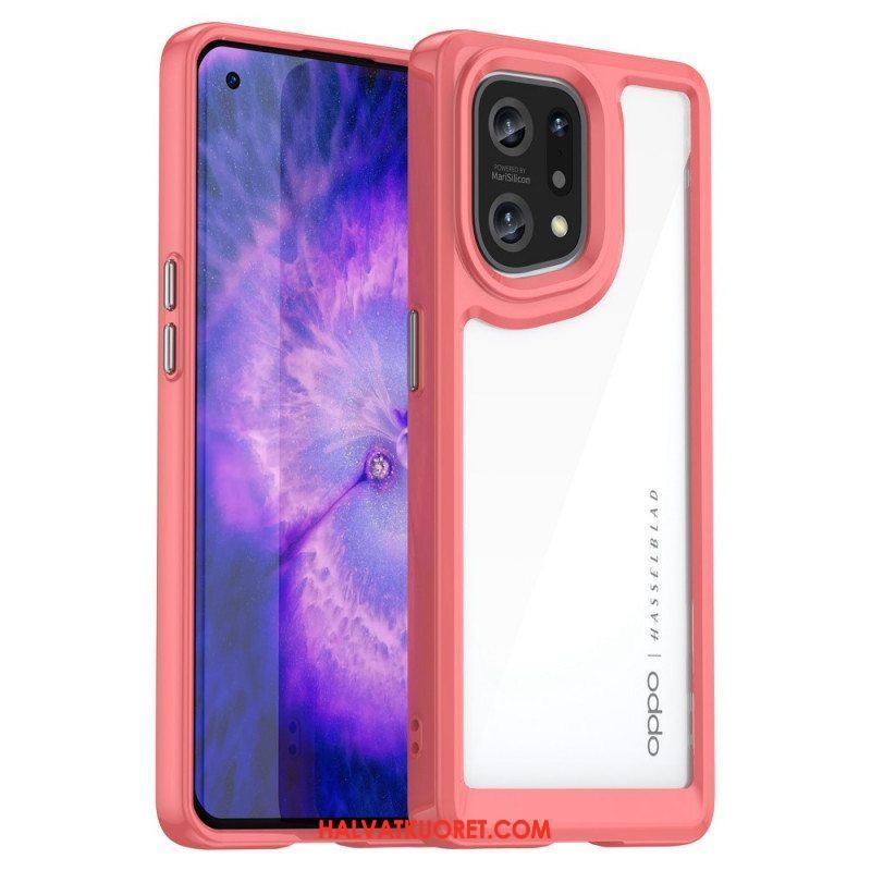 Case Oppo Find X5 Hybridiväriset Reunat