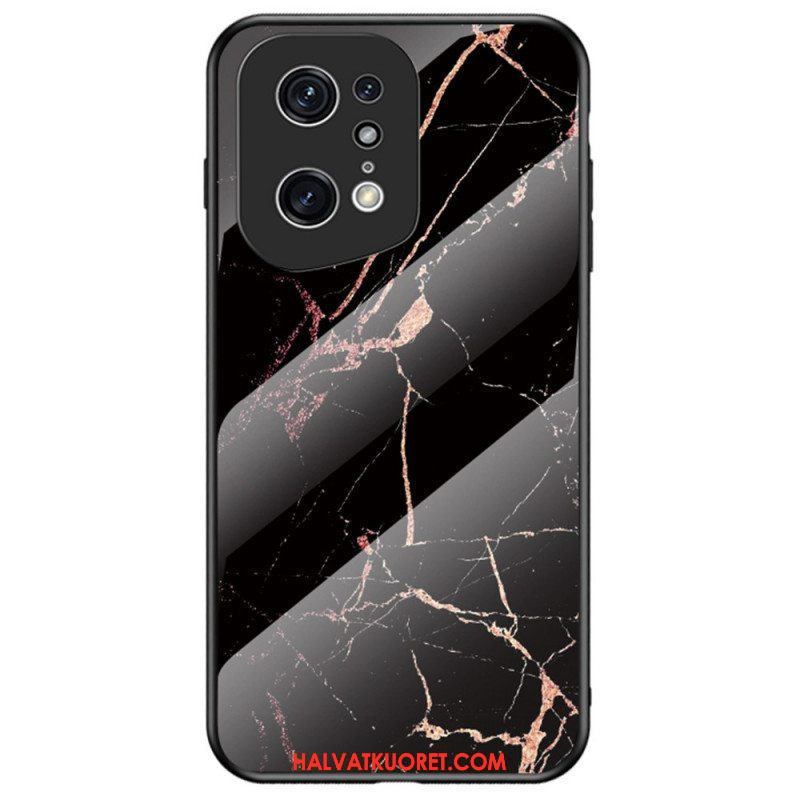 Case Oppo Find X5 Pro Marmorivärit Karkaistu Lasi