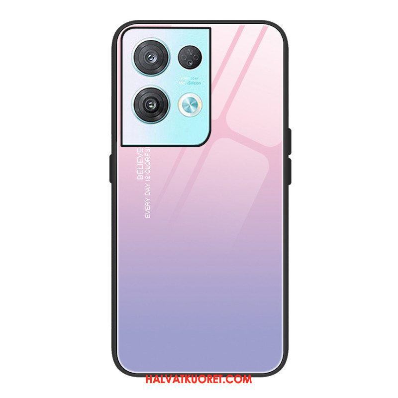 Case Oppo Reno 8 Gradientti Karkaistu Lasi