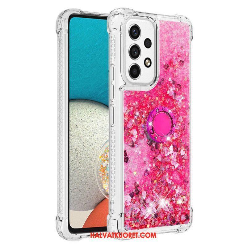 Case Samsung Galaxy A53 5G Paljetteja Rengastuella