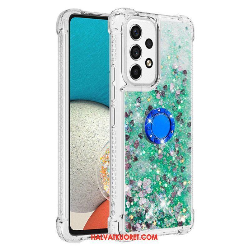 Case Samsung Galaxy A53 5G Paljetteja Rengastuella