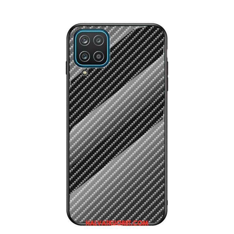 Case Samsung Galaxy M12 / A12 Karkaistua Hiilikuitulasia