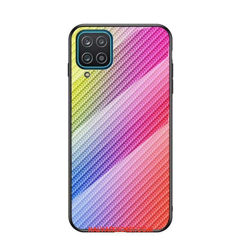 Case Samsung Galaxy M12 / A12 Karkaistua Hiilikuitulasia