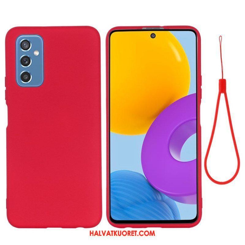 Case Samsung Galaxy M52 5G Suojaketju Kuori Strappy Nestemäinen Silikoni