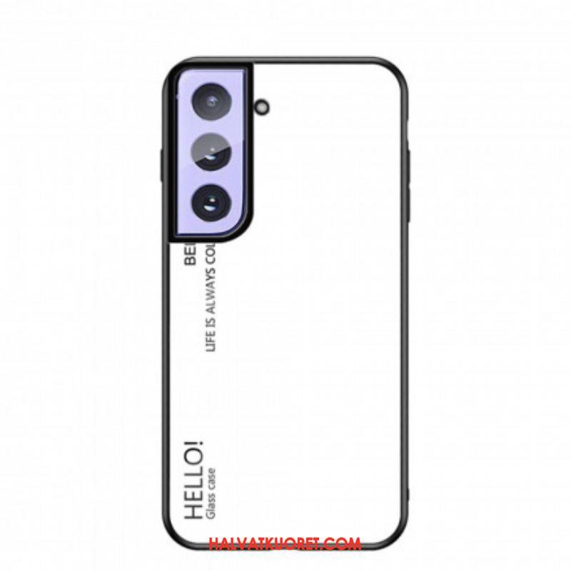 Case Samsung Galaxy S21 Plus 5G Karkaistu Lasi Hello