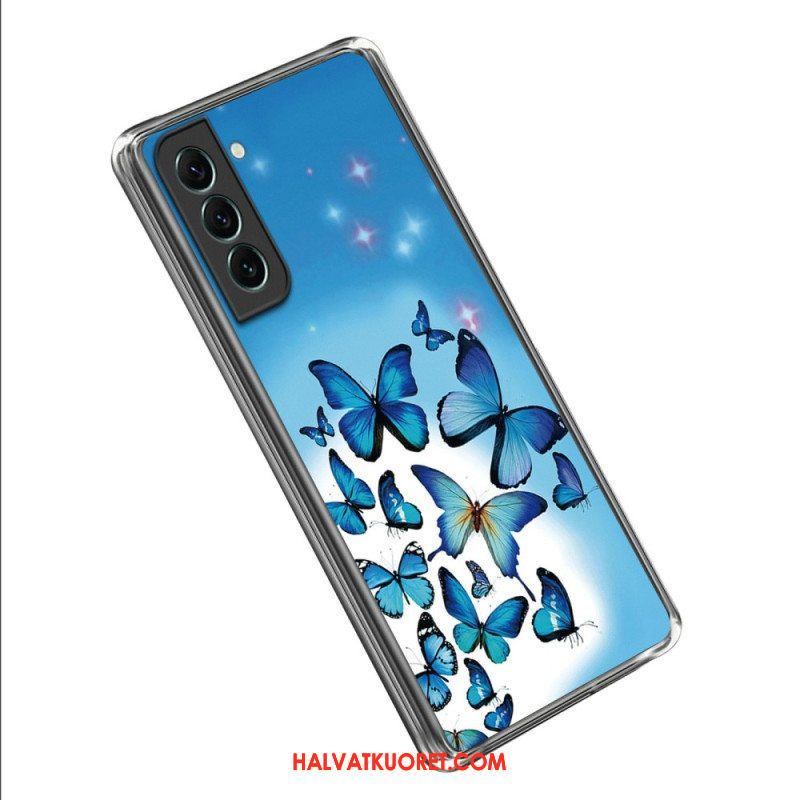 Case Samsung Galaxy S23 Plus 5G Sinisiä Perhosia