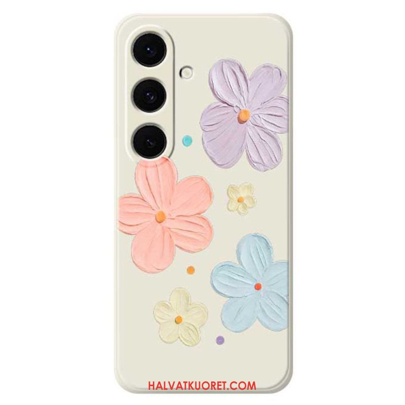 Case Samsung Galaxy S25 Fe Puhelinkuoret Pastellivärinen Kukkasilikoni