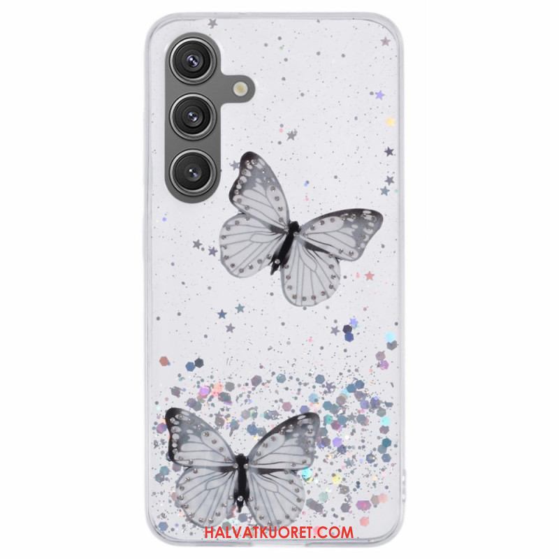 Case Samsung Galaxy S25 Plus 5g Puhelinkuoret Paljetteja Ja Perhosia