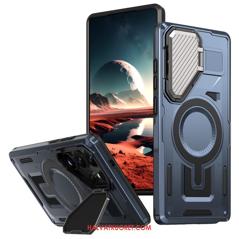 Case Samsung Galaxy S25 Ultra 5g Puhelinkuoret Metallinhohtoinen Linssinsuojuksella Ja Jalustalla
