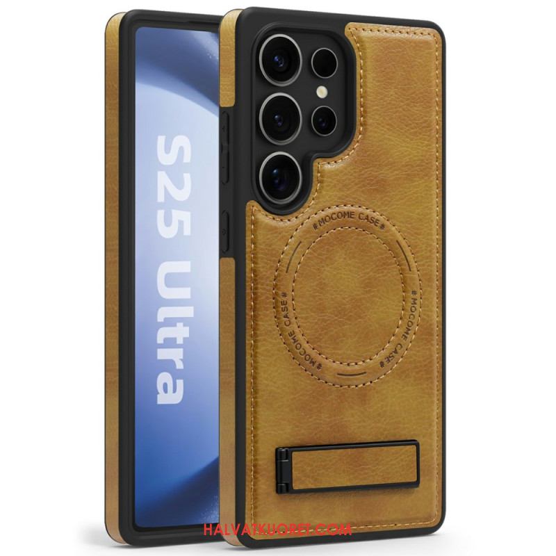 Case Samsung Galaxy S25 Ultra 5g Puhelinkuoret Nahkakuvio Yhteensopiva Magsafen Kanssa