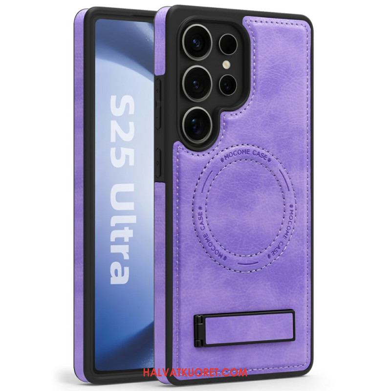 Case Samsung Galaxy S25 Ultra 5g Puhelinkuoret Nahkakuvio Yhteensopiva Magsafen Kanssa