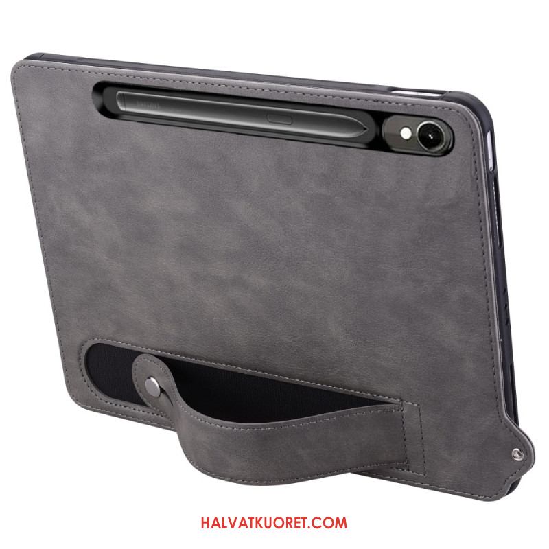 Case Samsung Galaxy Tab S10 Fe Puhelinkuoret Nahkaefekti Hihnalla