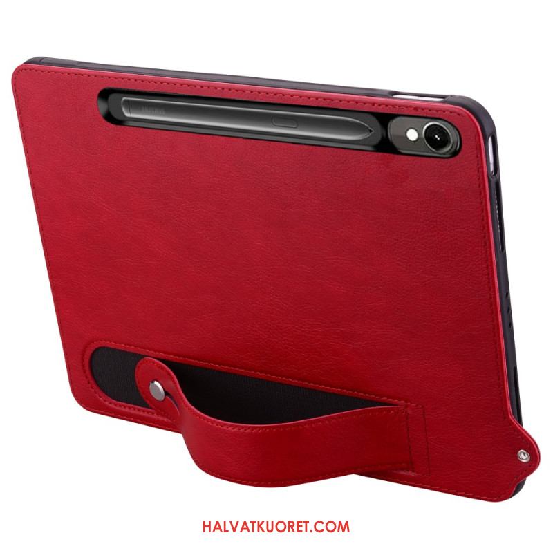 Case Samsung Galaxy Tab S10 Fe Puhelinkuoret Nahkaefekti Hihnalla