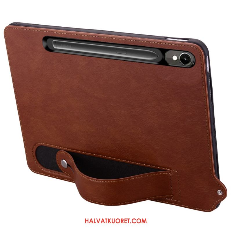 Case Samsung Galaxy Tab S10 Fe Puhelinkuoret Nahkaefekti Hihnalla