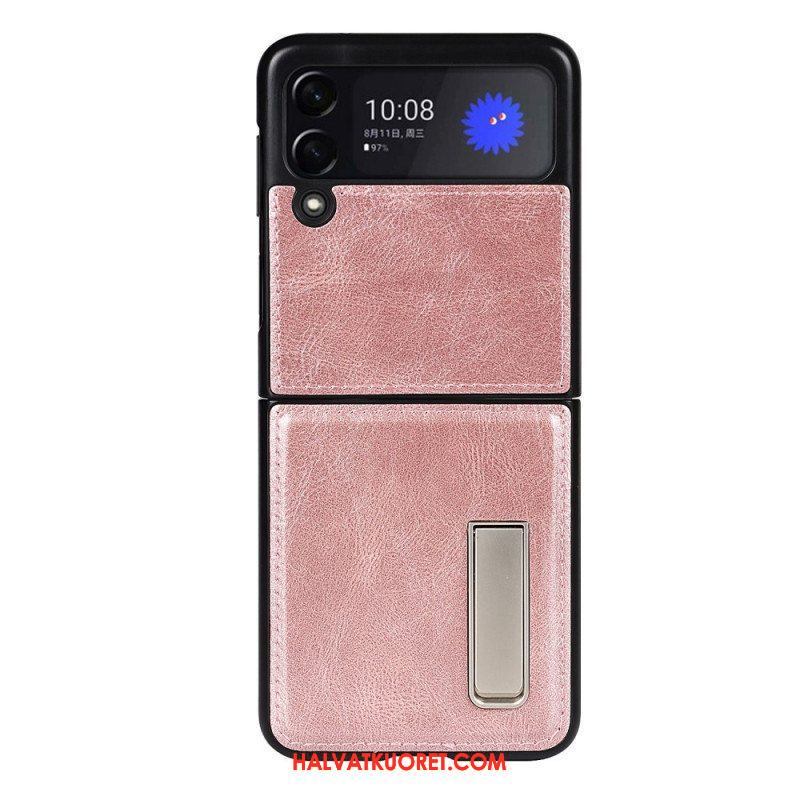 Case Samsung Galaxy Z Flip 3 5G Kotelot Flip Tyylikäs Nahkateline