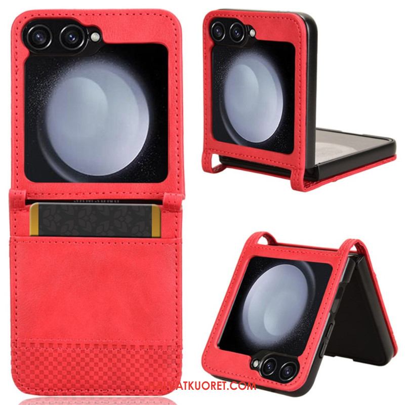 Case Samsung Galaxy Z Flip 7 Fe Puhelinkuoret Retrotyylinen Nahkatyylinen Korttikotelo