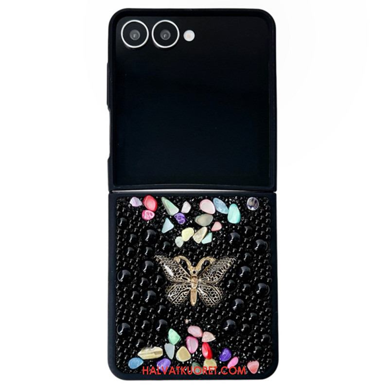 Case Samsung Galaxy Z Flip 7 Puhelinkuoret Strassilla Koristeltu Perhoskoriste