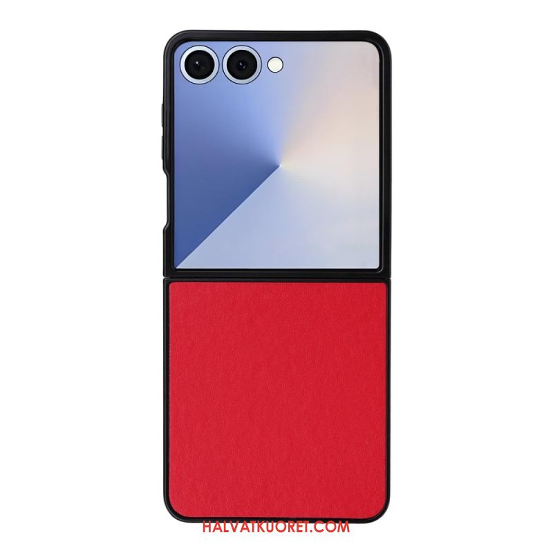 Case Samsung Galaxy Z Flip 7 Puhelinkuoret Yksivärinen Nahkaefekti