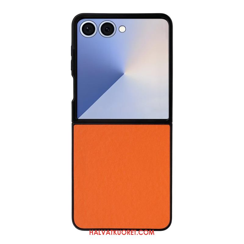 Case Samsung Galaxy Z Flip 7 Puhelinkuoret Yksivärinen Nahkaefekti