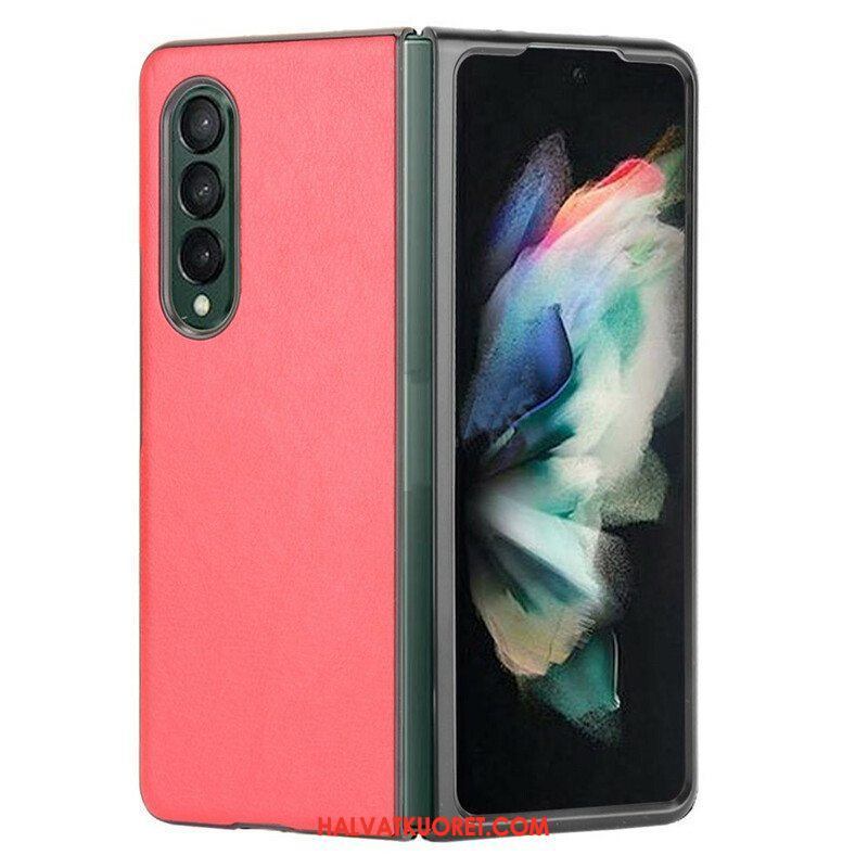 Case Samsung Galaxy Z Fold 3 5G Litsi-nahkaefekti