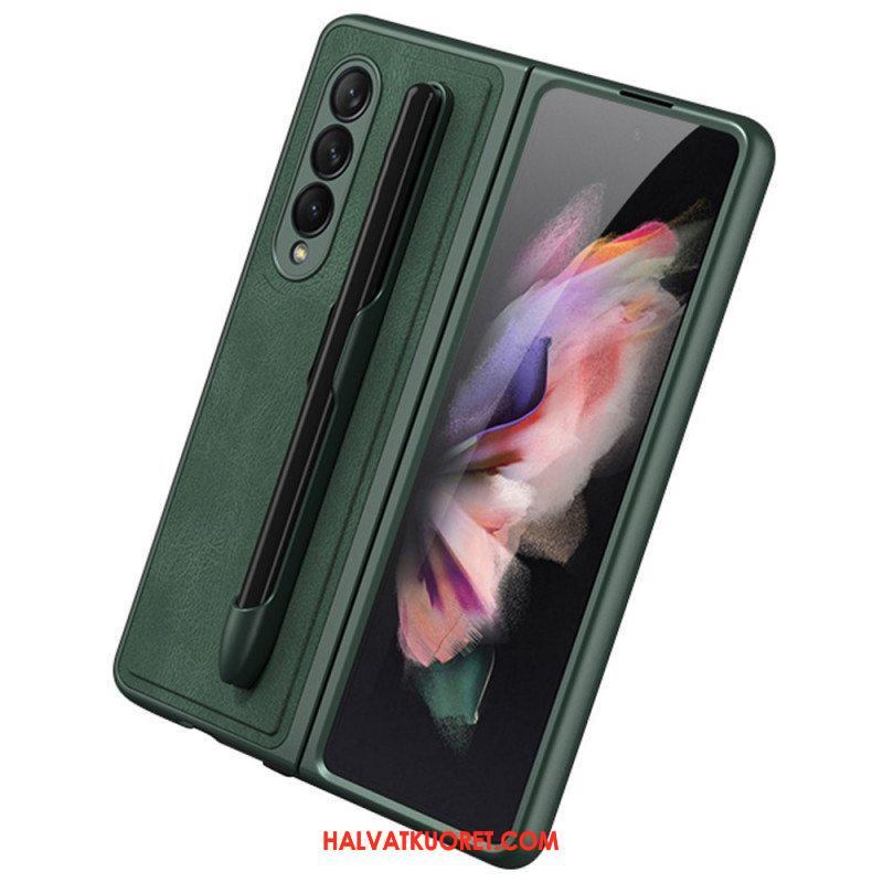 Case Samsung Galaxy Z Fold 3 5G Nahkavaikutteinen Kynäteline Gkk