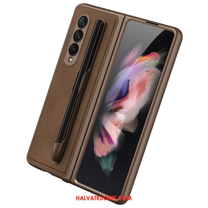 Case Samsung Galaxy Z Fold 3 5G Nahkavaikutteinen Kynäteline Gkk