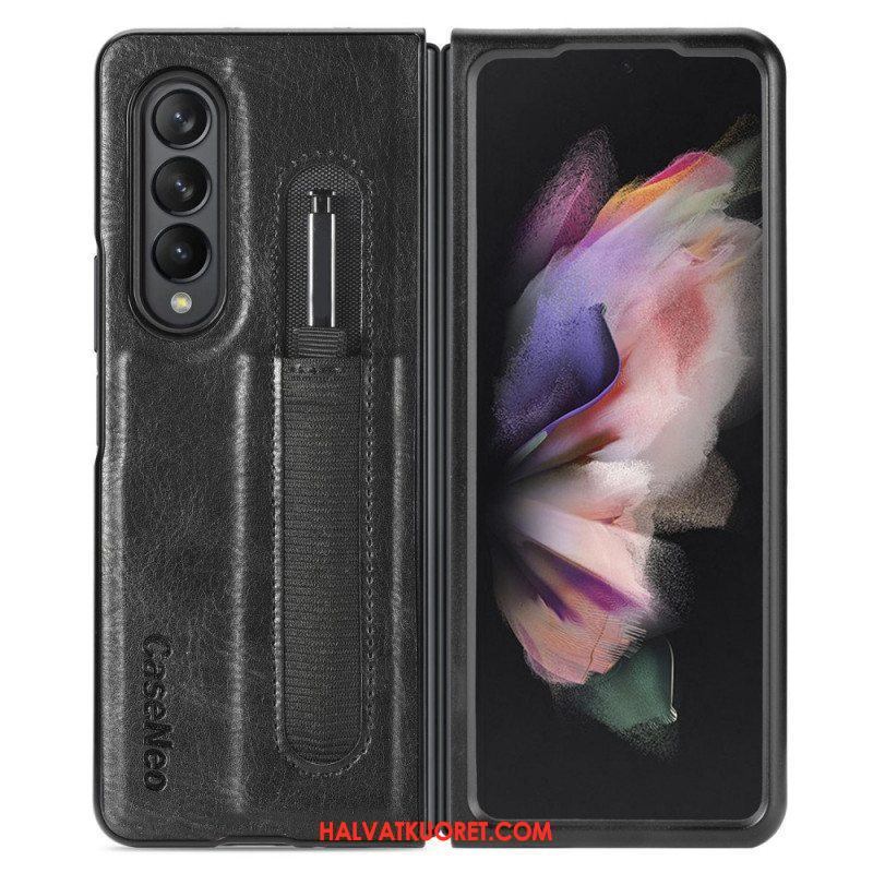 Case Samsung Galaxy Z Fold 3 5G Style Nahkainen Kynäteline Caseneo