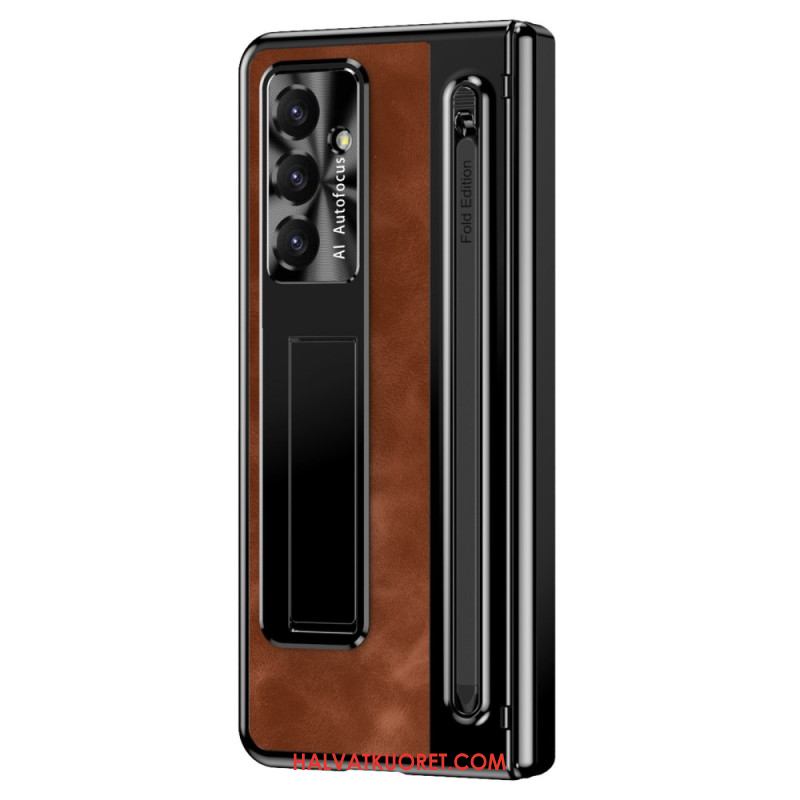 Case Samsung Galaxy Z Fold 7 Puhelinkuoret Nahkaefektijalusta Ja Kynäpidike