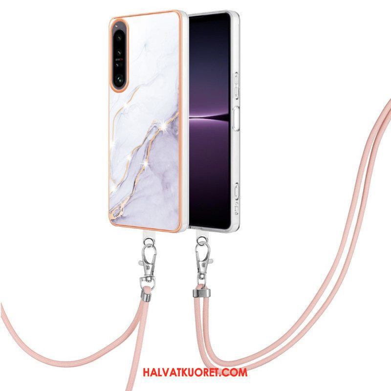 Case Sony Xperia 1 IV Kiristysnyörillä Marmorijohdolla