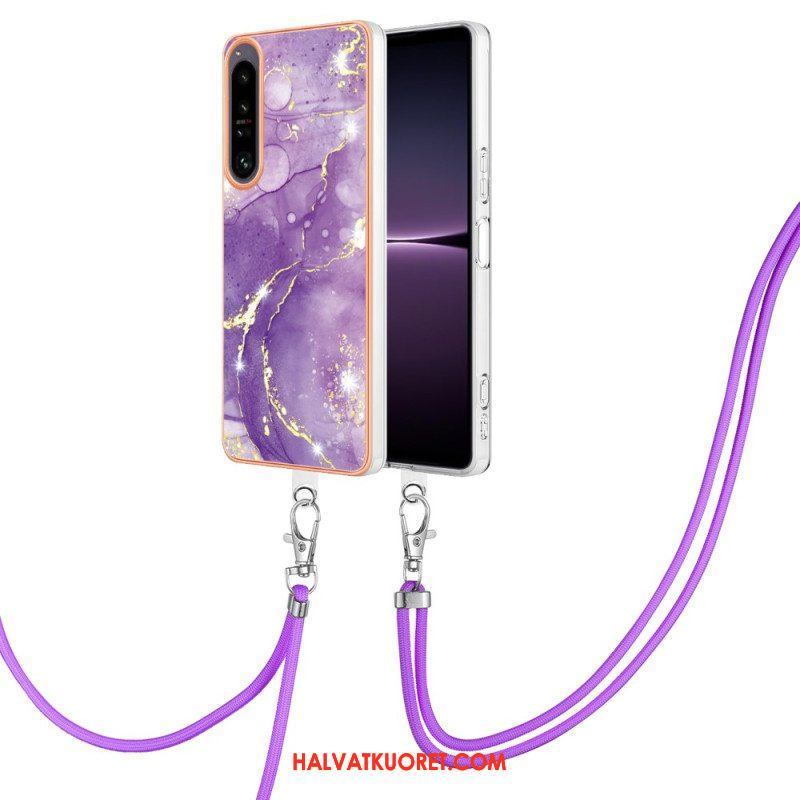 Case Sony Xperia 1 IV Kiristysnyörillä Marmorijohdolla