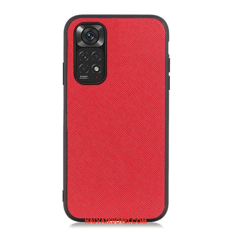 Case Xiaomi Redmi Note 11 / 11S Aitoa Teksturoitua Nahkaa